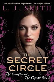 The Secret Circle book cover showing a teenage girl with magical pinkish swirls in the background, representing YA witchcraft and supernatural fantasy themes.